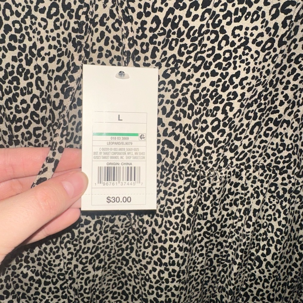Leopard Print Long Sleeve Dress - Picture 3 of 3